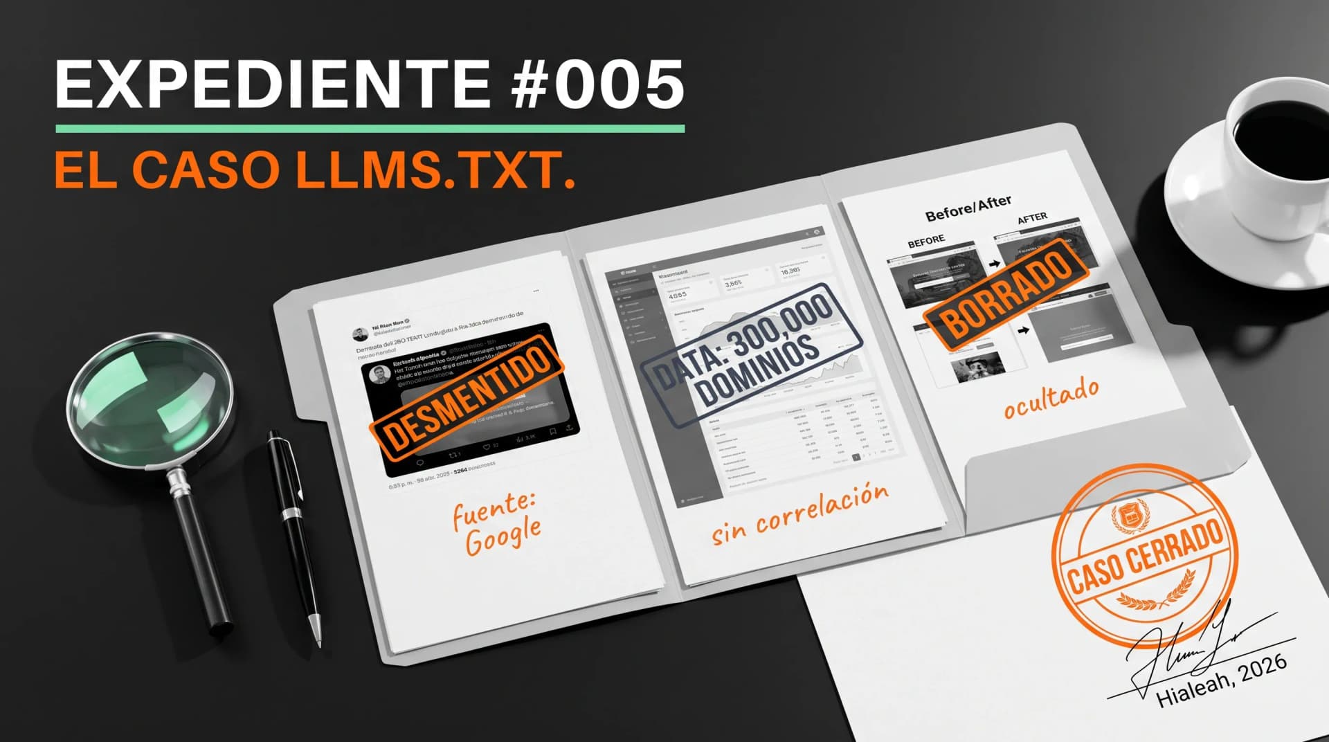 El caso llms.txt: desmentido El caso llms.txt, desmentido con datos de 300,000 dominios que no muestran correlación con citaciones de IA