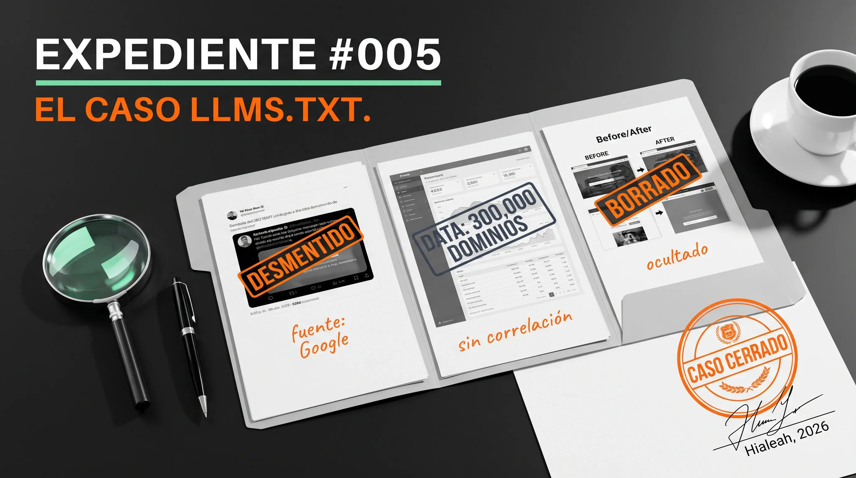 El caso llms.txt: desmentido El caso llms.txt, desmentido con datos de 300,000 dominios que no muestran correlación con citaciones de IA