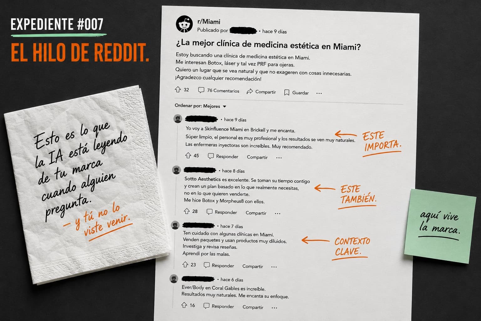 Esto es lo que la IA lee sobre tu marca cuando alguien pregunta El hilo de Reddit, la IA lee discusiones de Reddit sobre tu marca cuando alguien pide recomendaciones