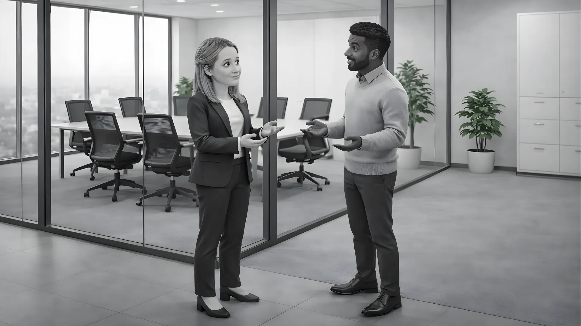 Client-First Partnership Team collaborating with client on marketing strategy