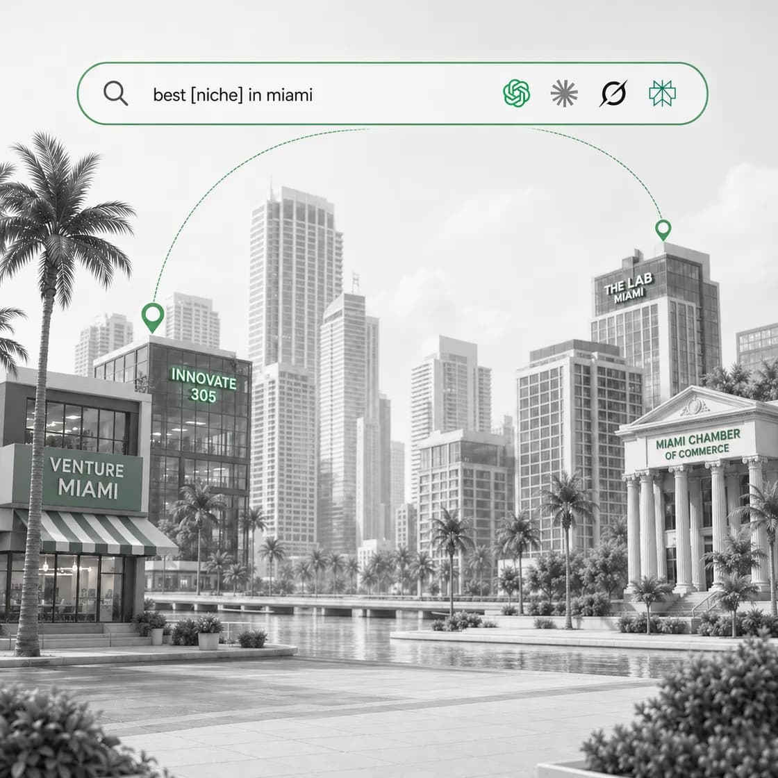 AI SEO services in Miami by tamer Illustration of the tamer AI SEO service for Miami businesses