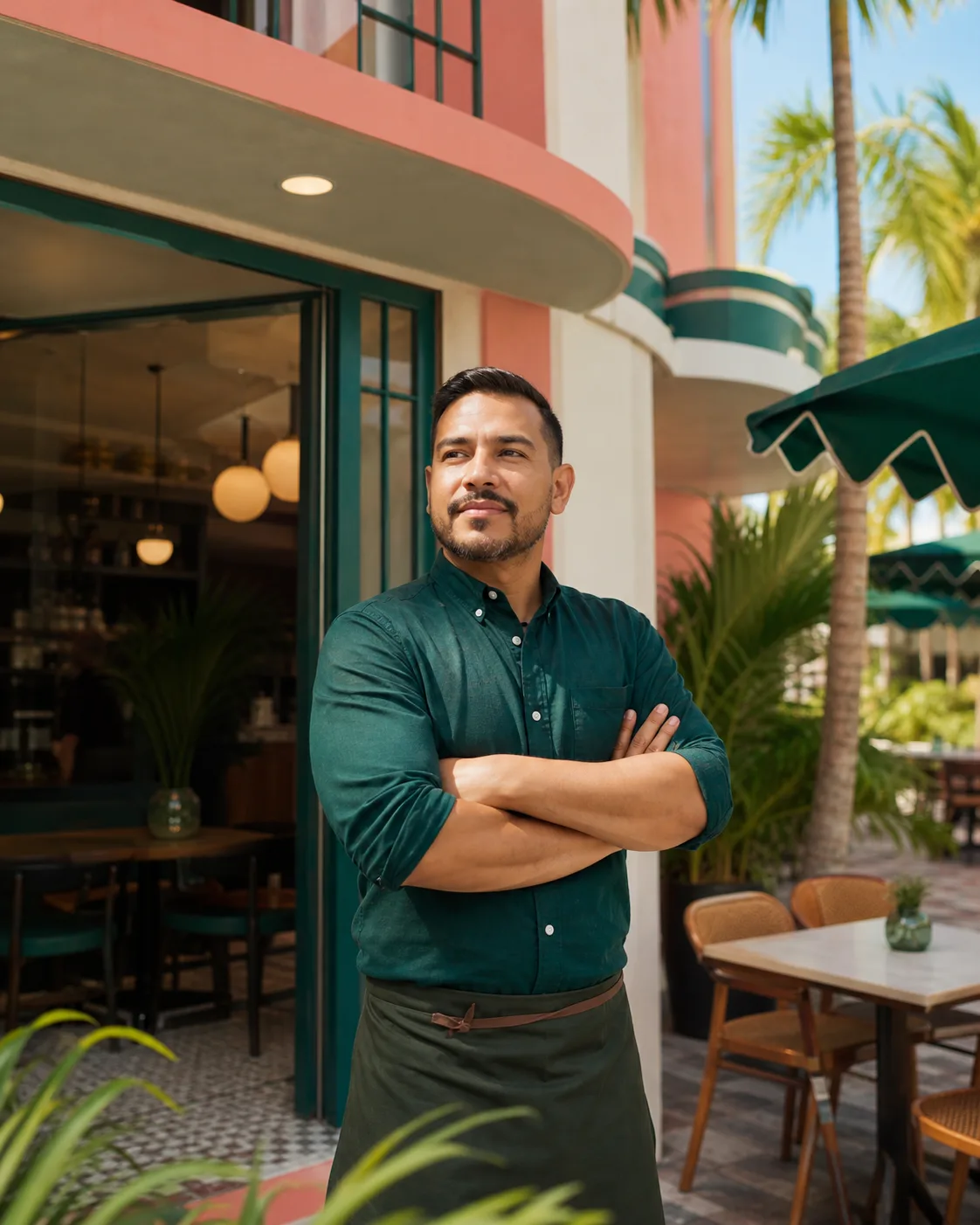 A Miami-Dade small business owner A local business owner outside a storefront in Miami-Dade