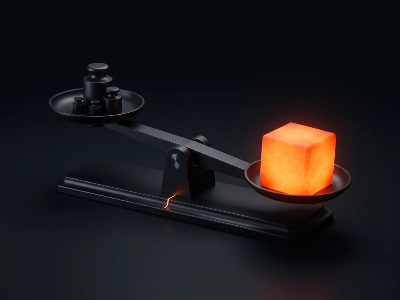 The enterprise SEO business case your CFO approves A case made in the currency that decides budgets, shown as a balance tipped by one glowing block