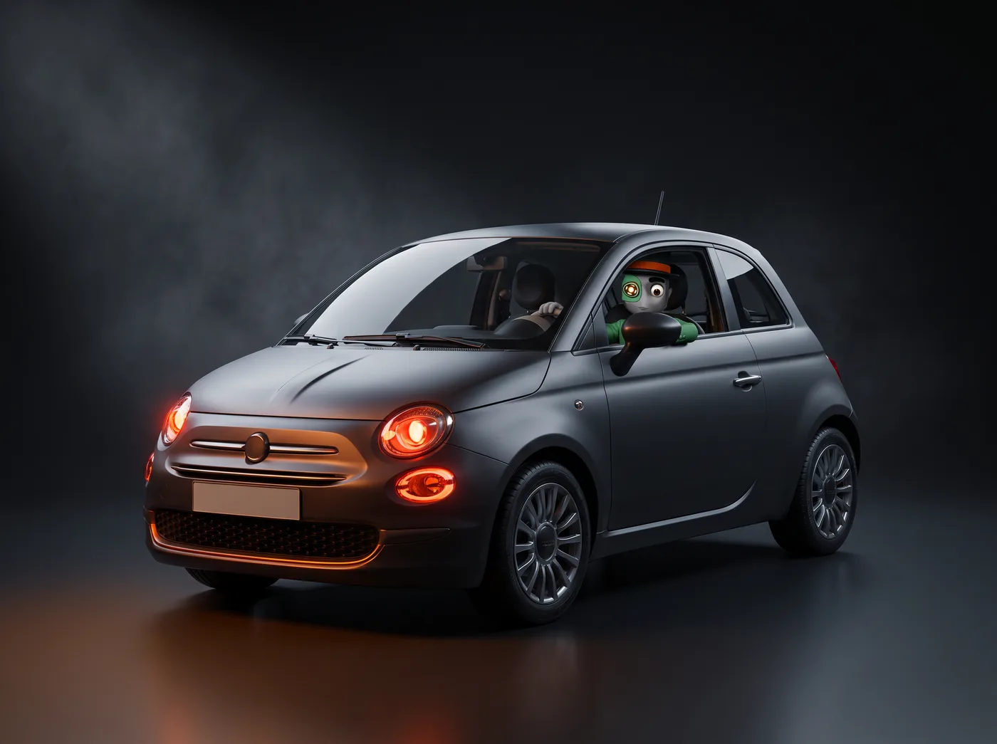 What is driving your SEO? A question mark character driving a grey car with an SEO license plate, illustrating uncertainty about what is really driving your SEO results