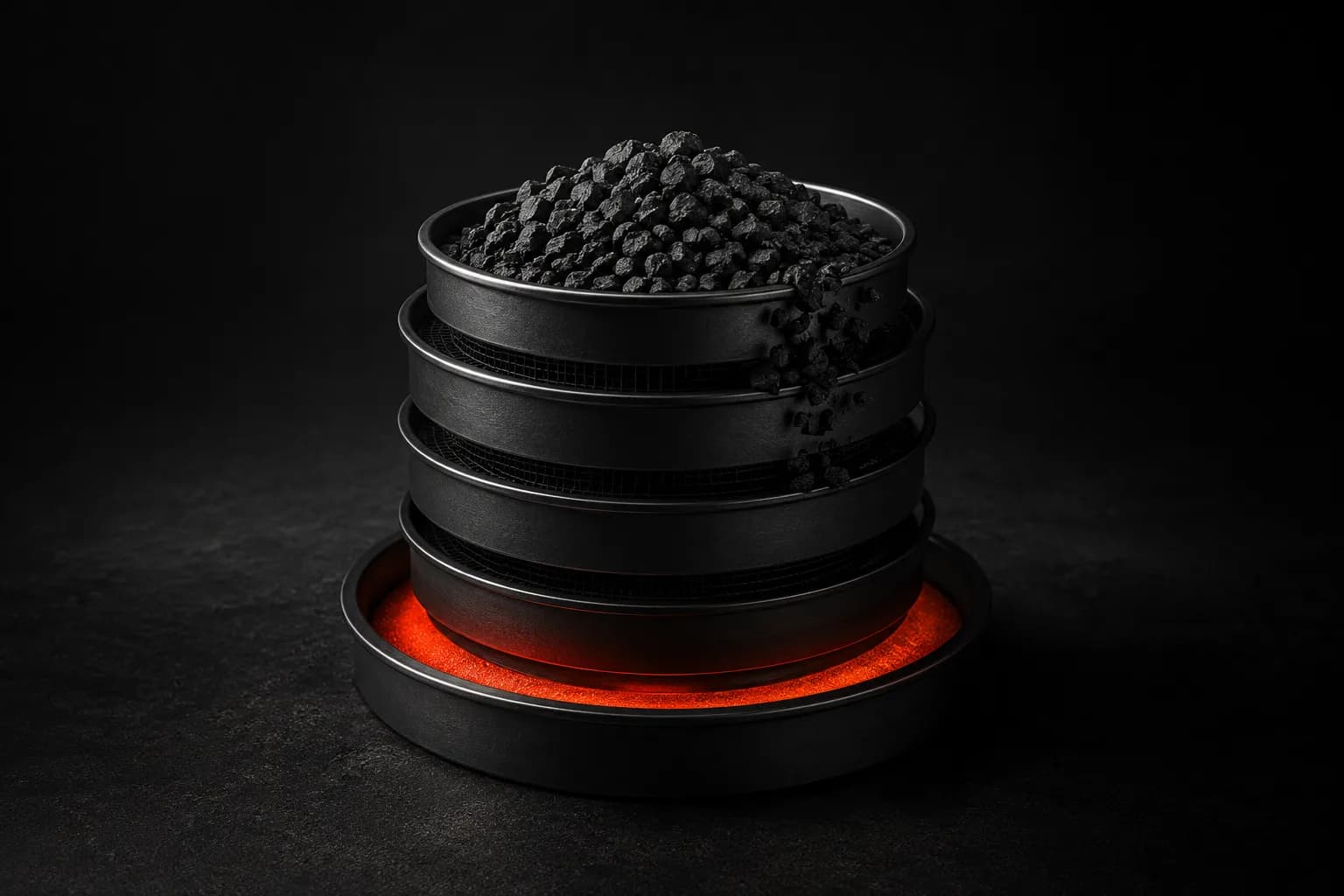 Thousands of terms sifted down to the ones that matter, shown as laboratory sieves over a collecting pan Thousands of terms sifted down to the ones that matter, shown as laboratory sieves over a collecting pan