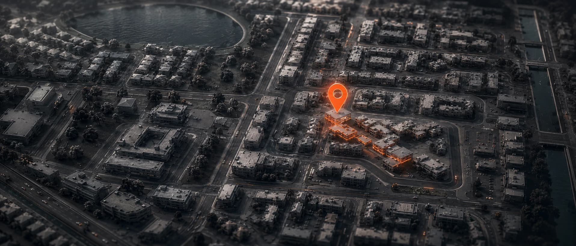 Aerial-style map marking tamer Marketing's office at 6175 NW 186th Street in Hialeah