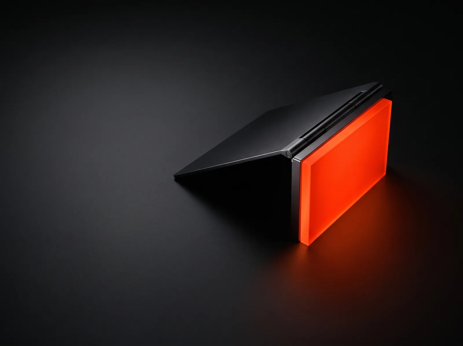 Mobile-first technical stability, shown as a wide sheet folding along a precision hinge into a narrow panel Mobile-first technical stability, shown as a wide sheet folding along a precision hinge into a narrow panel