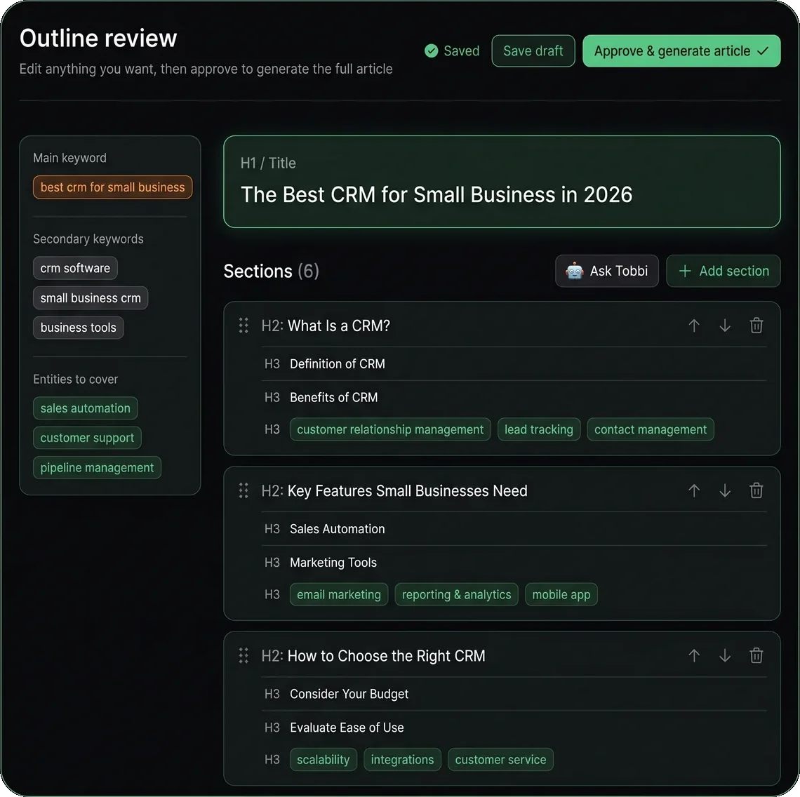 Outline approval · tamerWriter Outline approval · tamerWriter