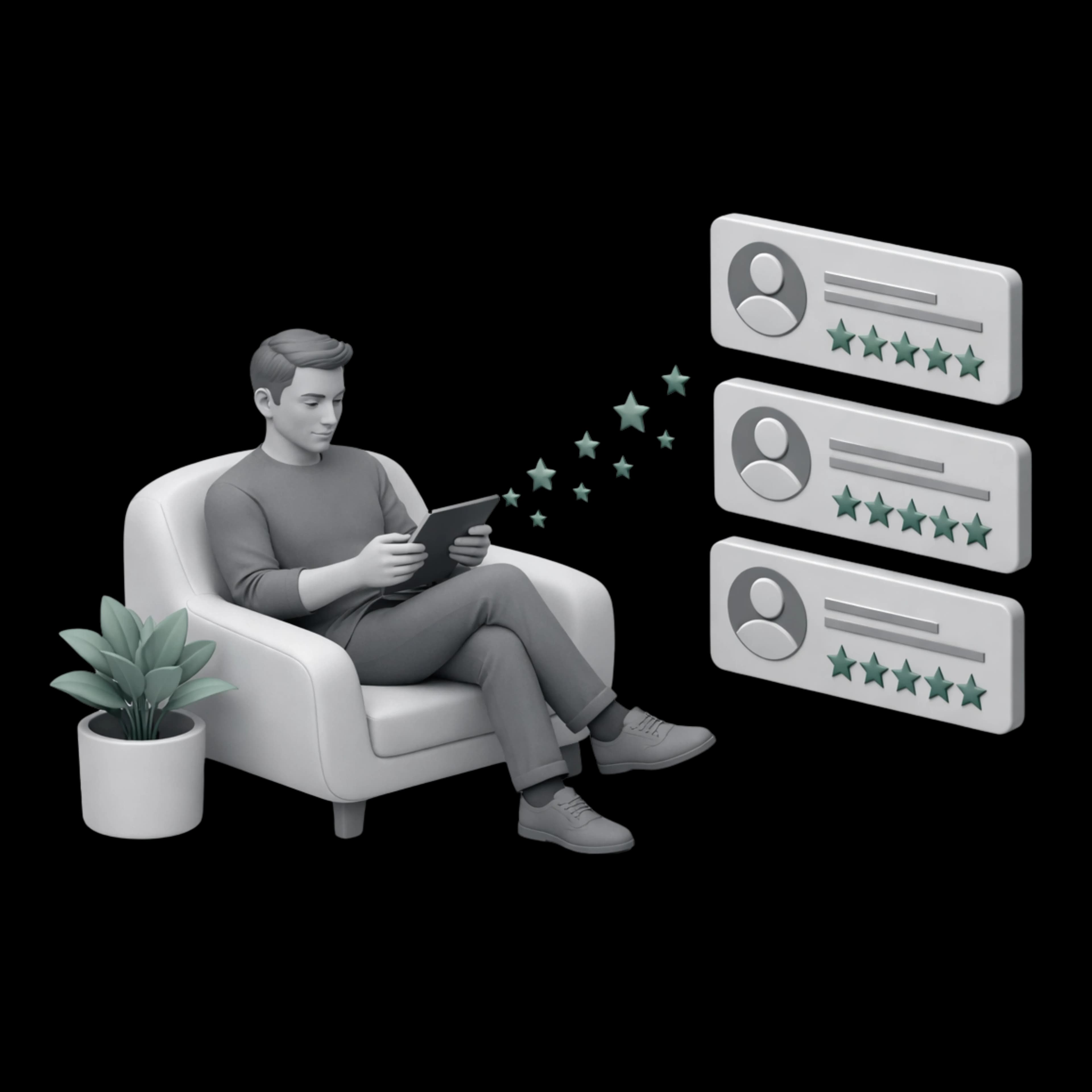 Optimización de Experiencia de Usuario Optimización de experiencia de usuario mostrando métricas de satisfacción del cliente en dispositivos